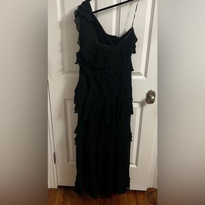 J crew Elegant Black Ruffled Dress